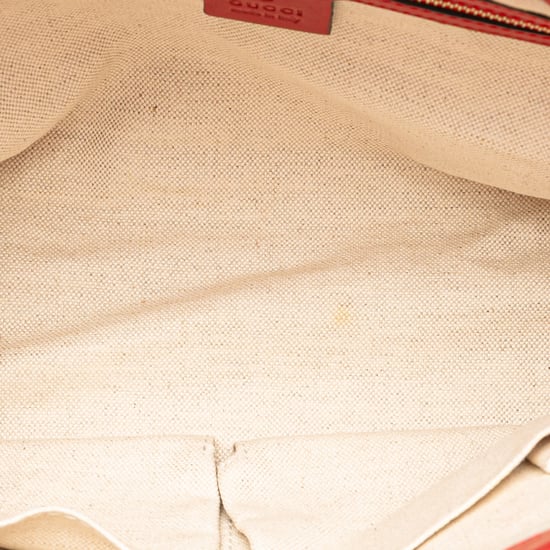Tote Bag mit Ledergriffen Rot - Image 4