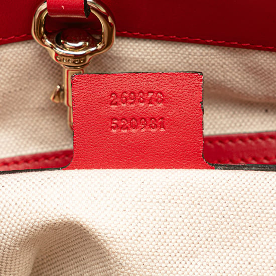 Tote Bag mit Ledergriffen Rot - Image 6