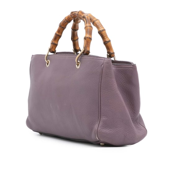 Bamboo-Tasche mit Ledergriff - Image 2