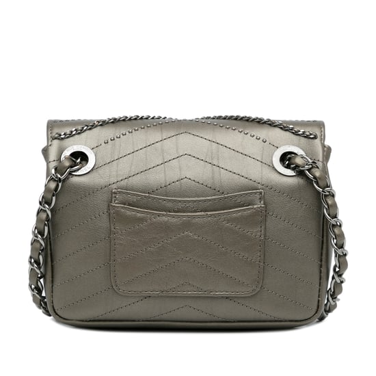 Chanel 19 Umhängetasche Grau Leder - Image 3