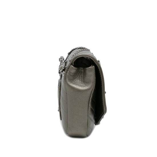 Chanel 19 Umhängetasche Grau Leder - Image 4