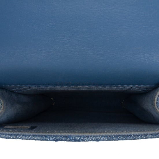 Denim gesteppte Umhängetasche - Image 4