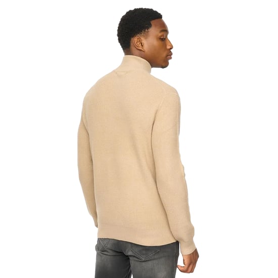 Duck and Cover - "Potenza" Pullover für Herren, mit kurzem Reißverschluss, Jerseyware (Steinfarben) - Image 2