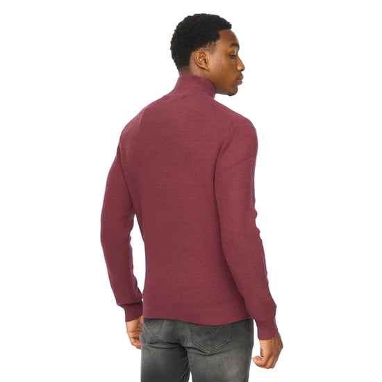 Duck and Cover - "Potenza" Pullover für Herren, mit kurzem Reißverschluss, Jerseyware (Rosinen) - Image 2