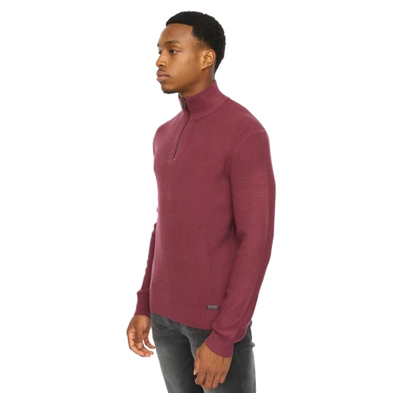 Duck and Cover - "Potenza" Pullover für Herren, mit kurzem Reißverschluss, Jerseyware (Rosinen) - Image 3