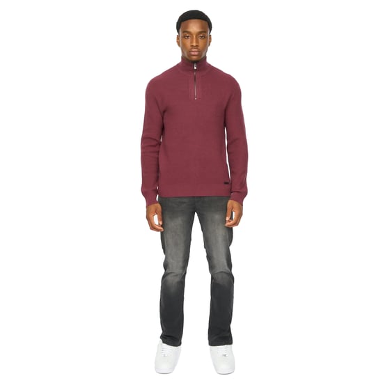 Duck and Cover - "Potenza" Pullover für Herren, mit kurzem Reißverschluss, Jerseyware (Rosinen) - Image 4