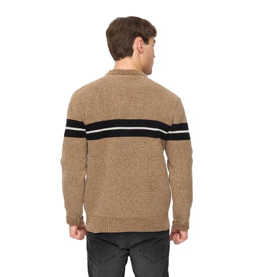 Crosshatch - "Roundall" Pullover für Herren, Jerseyware, Chenille (Blaugrün) - Image 2