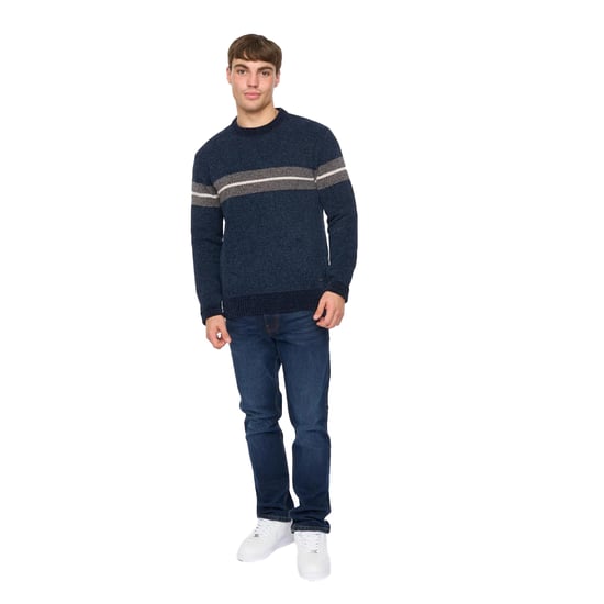 Crosshatch - "Roundall" Pullover für Herren, Jerseyware, Chenille (Marine) - Image 3