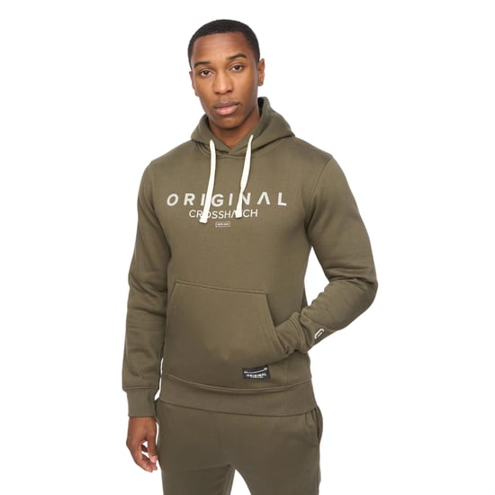 Crosshatch - "Jamals" Kapuzenpullover für Herren (Dunkel-Olive) - Image 1