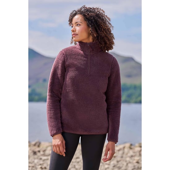 Mountain Warehouse - Fleece-Oberteil mit kurzem Reißverschluss für Damen (Braun) - Image 1