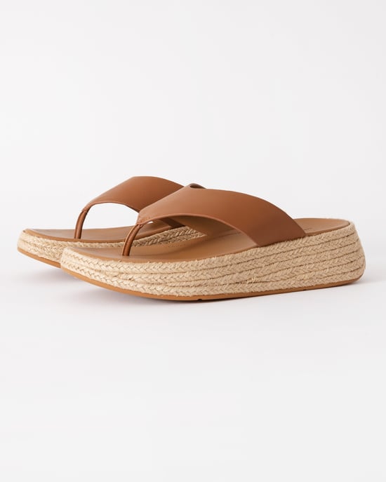 F-Mode Plattform-Sandalen in Tan - Image 1