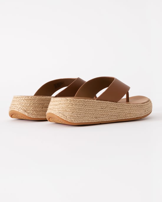 F-Mode Plattform-Sandalen in Tan - Image 3