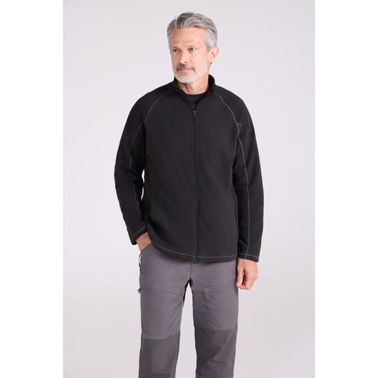 Mountain Warehouse - "Ashbourne" Fleecejacke Durchgehender Reißverschluss für Herren (Schwarz) - Image 1