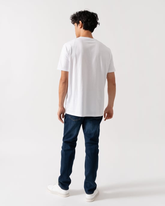 U0002 mit Tonal Milano/New York Logo T-Shirt in Weiß - Image 3