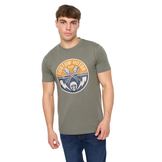 Crosshatch - "Moules" T-Shirt für Herren (Oliv) - Image 1