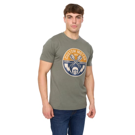 Crosshatch - "Moules" T-Shirt für Herren (Oliv) - Image 3