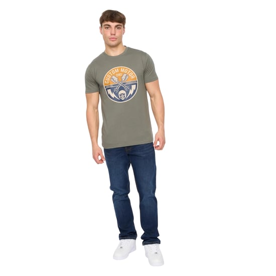 Crosshatch - "Moules" T-Shirt für Herren (Oliv) - Image 4