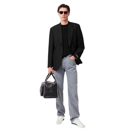 Lacoste - T-Shirt für Herren, Dicke Baumwolle, Übergroß (Schwarz) - Image 4