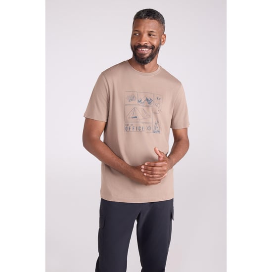 Mountain Warehouse - "Camping Sketch" T-Shirt für Herren (Braun) - Image 1