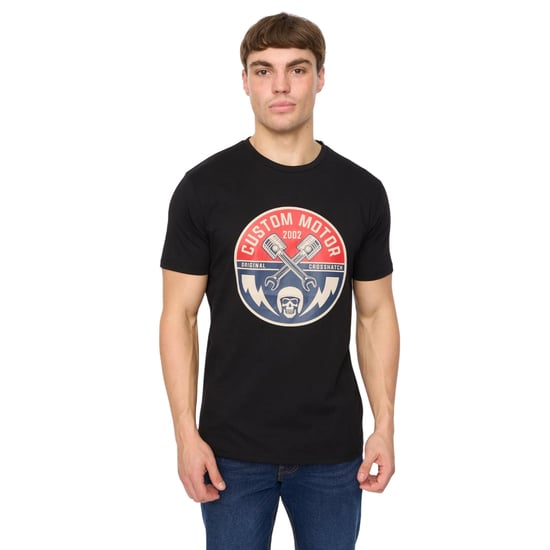 Crosshatch - "Moules" T-Shirt für Herren (Schwarz) - Image 1