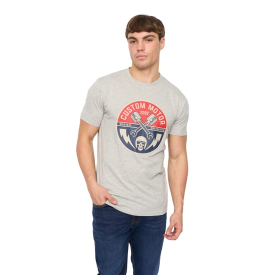 Crosshatch - "Moules" T-Shirt für Herren (Grau meliert) - Image 1