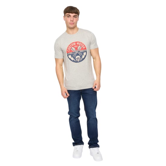 Crosshatch - "Moules" T-Shirt für Herren (Grau meliert) - Image 4