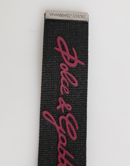 Schwarzer Burgunder Polyester DG Logo Männer Schlüsselanhänger Schlüsselring - Image 3