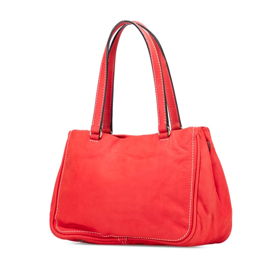 Rote Leder Quasten Handtasche - Image 2