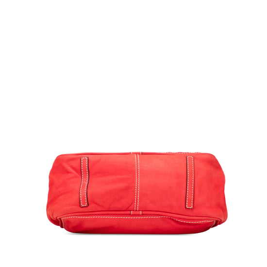 Rote Leder Quasten Handtasche - Image 3