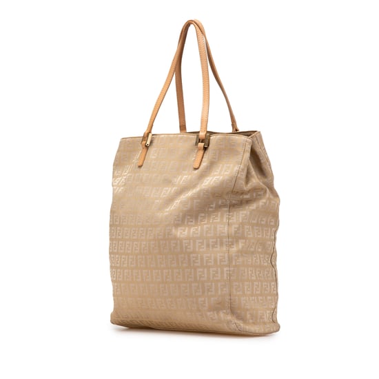 Beige Fendi Logo Tragetasche - Image 2