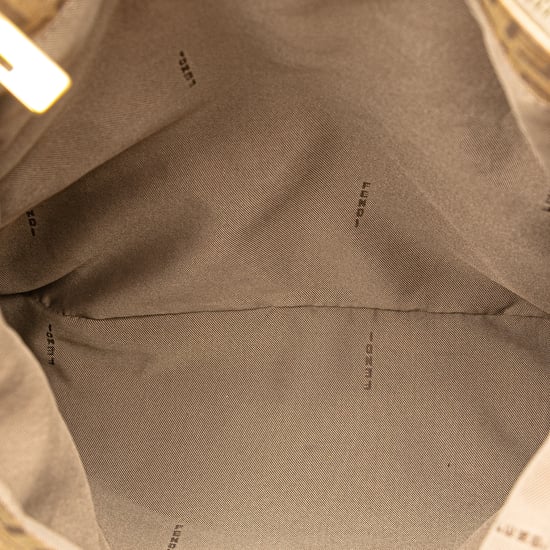Beige Fendi Logo Tragetasche - Image 4