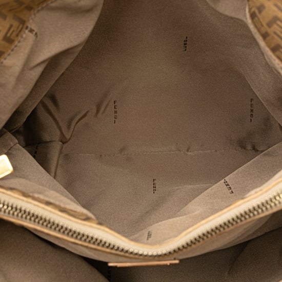 Beige Fendi Logo Tragetasche - Image 5