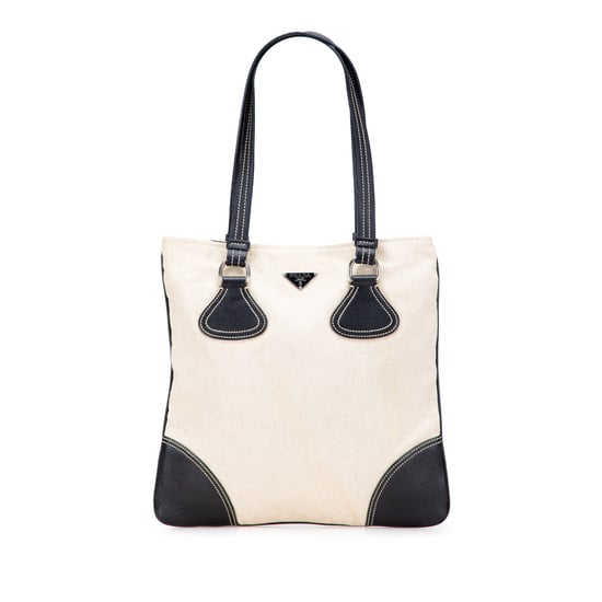 Tote Bag aus Canvas mit Lederbesatz - Image 1