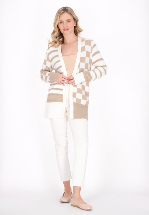 usha Strickjacke Frauen Weiß Mehrfarbig Beige - Image 2