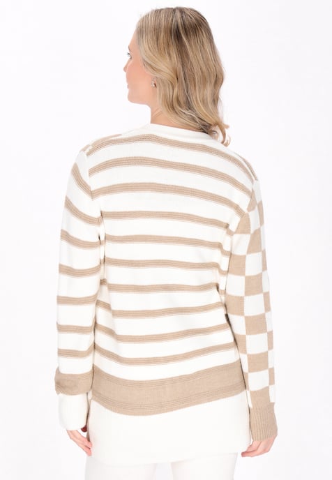 usha Strickjacke Frauen Weiß Mehrfarbig Beige - Image 4