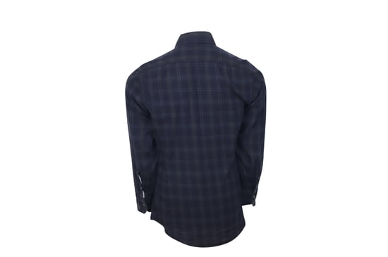 Tom Ford Langärmliges Karohemd aus navyblauer Baumwolle - Image 4