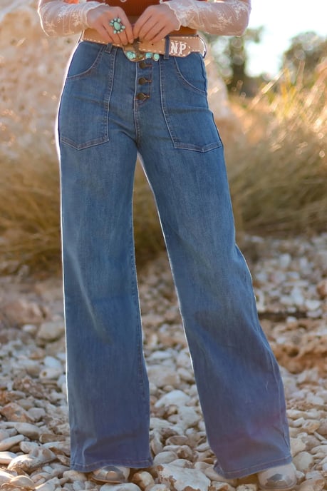 Weite Jeans mit weitem Bein - Image 1