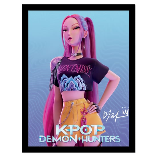 K-Pop Demon Hunters - Gerahmtes Poster, Mira (Pink/Blau) - Image 1