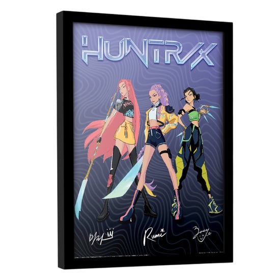 K-Pop Demon Hunters - "Huntrix Signature" Gerahmtes Poster (Bunt) - Image 2