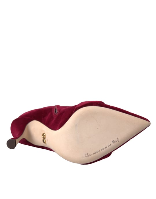 Gepolsterte Samt-Ankle Boots mit hohen Absätzen - Image 6