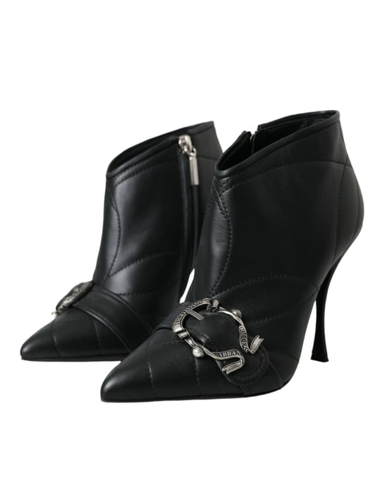 Gepolsterte Leder-Stiefeletten Stil DG Schnalle - Image 3