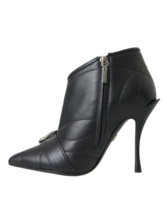 Gepolsterte Leder-Stiefeletten Stil DG Schnalle - Image 5