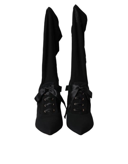 Dolce Gabbana Schnürsockenstiefel Schwarz - Image 2