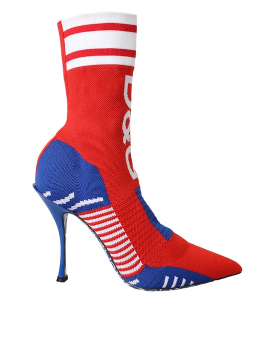 Stricksocken-Stiefel Rot Blau Stil - Image 1