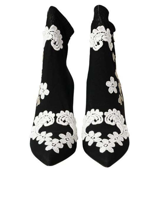 Blumenbestickte Stiefeletten - Image 2