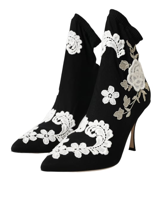 Blumenbestickte Stiefeletten - Image 3