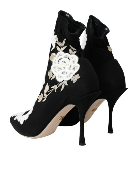 Blumenbestickte Stiefeletten - Image 4