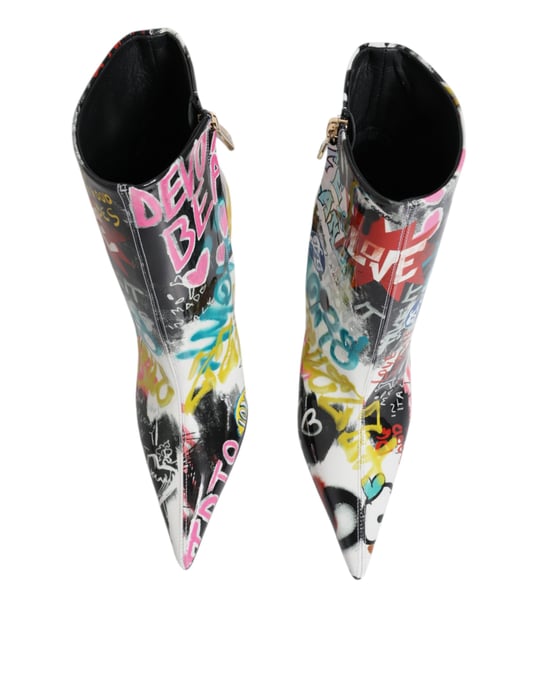 Graffiti-Druck Stiefeletten Dg Stil - Image 3