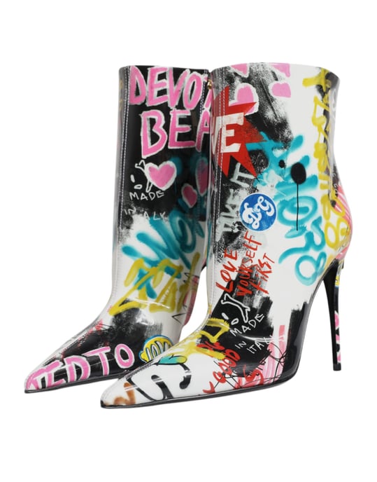 Graffiti-Druck Stiefeletten Dg Stil - Image 4