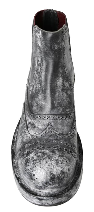 Brogue Chelsea-Stiefel aus gewachstem Leder - Image 2